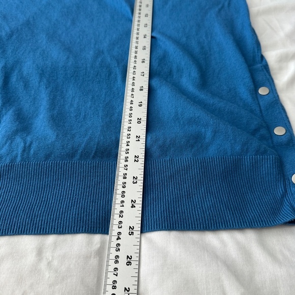 CASLON Women's Lightweight Long Sleeve Sweater Blue Size Small Snap Up Side Hem - Picture 10 of 13